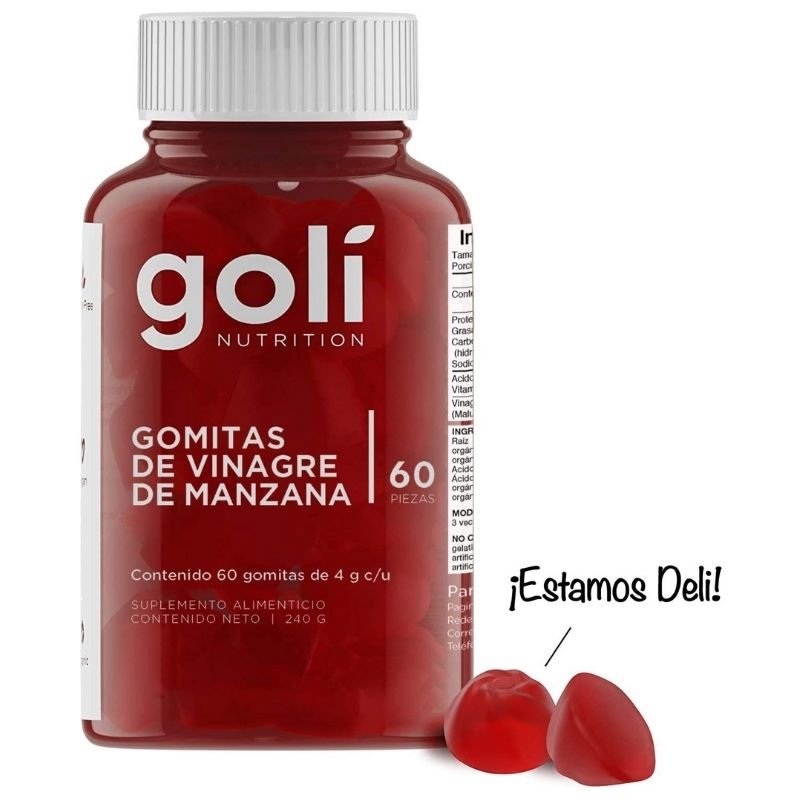 Goli Nutrition Gomitas de Vinagre de Manzana 60ct 