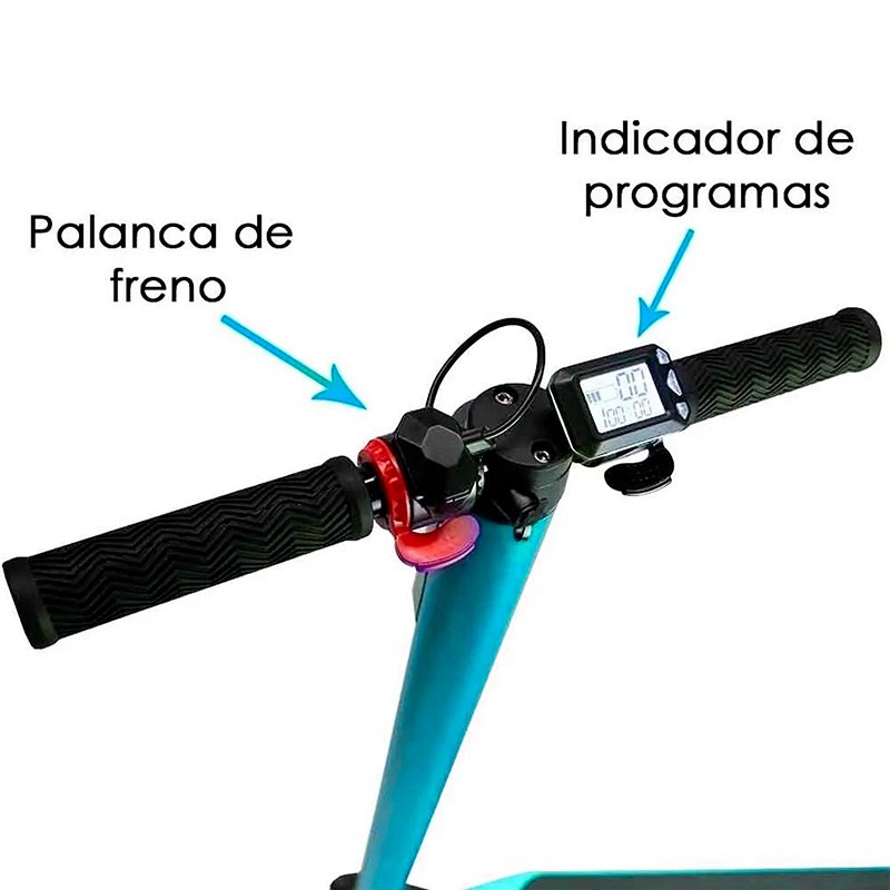 Scooter Electrico Patin Plegable 3 Velocidades 31 km Azul Centurfit