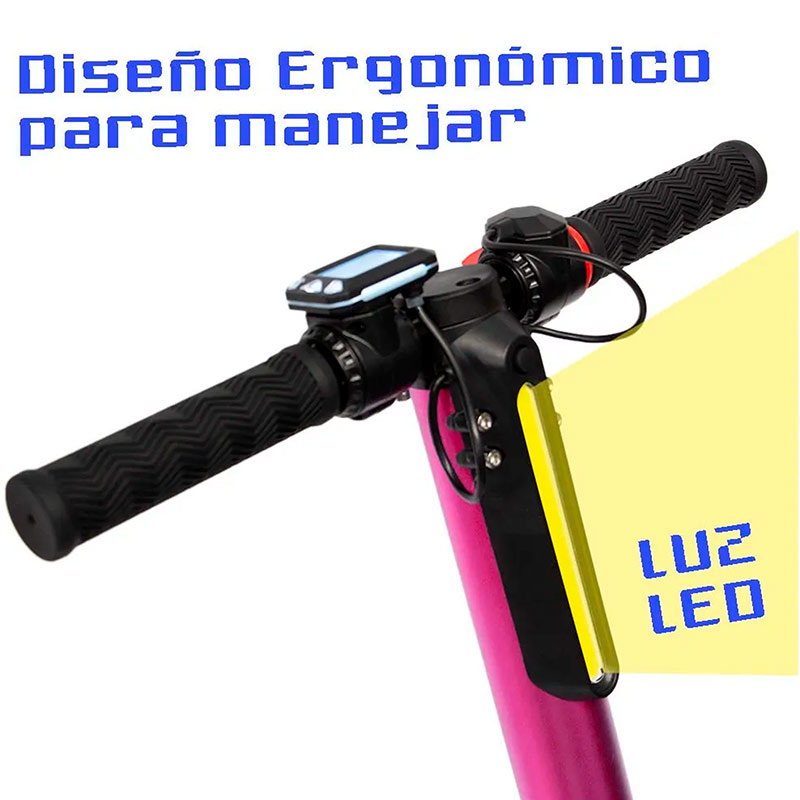 Scooter Electrico Patin Plegable 3 Velocidades 31 km Rosa Centurfit