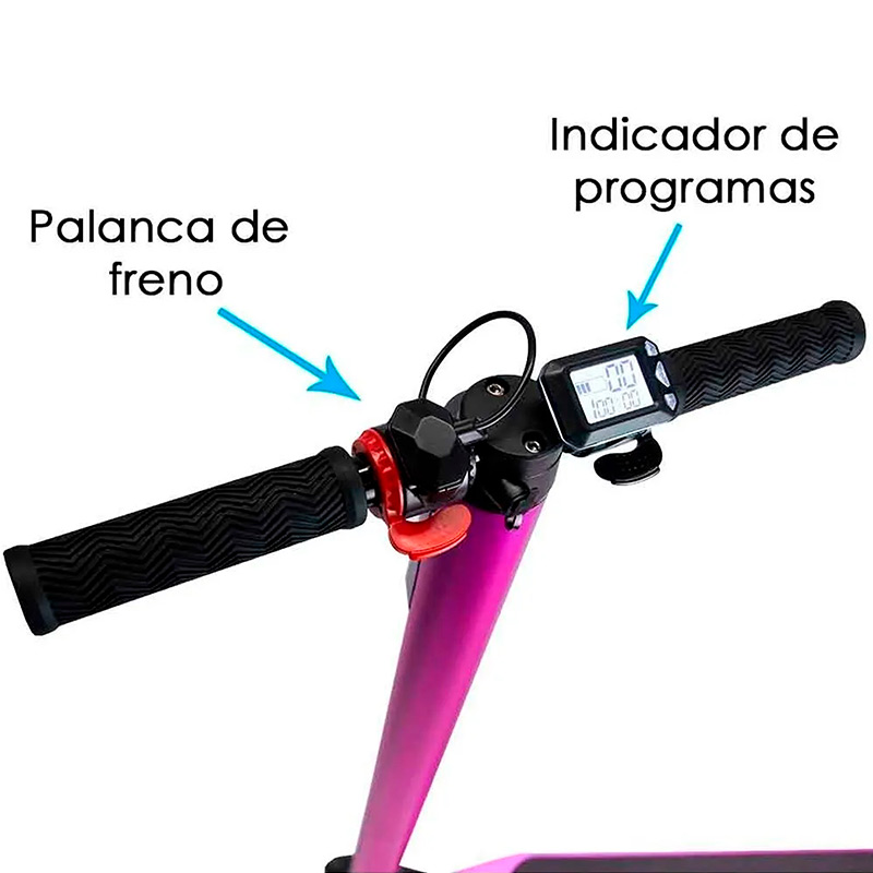 Scooter Electrico Patin Plegable 3 Velocidades 31 km Rosa Centurfit