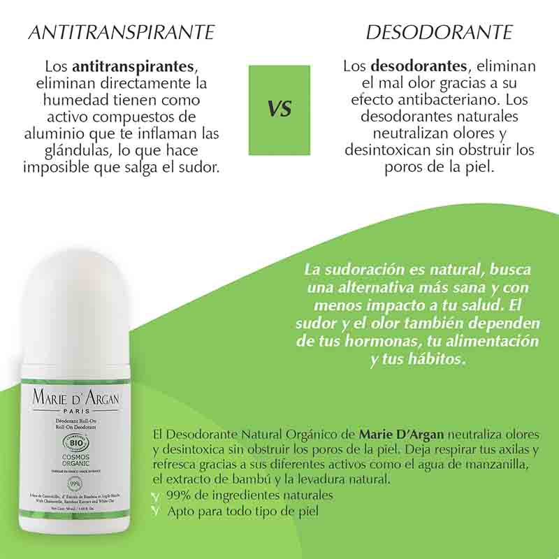  Desodorante Natural Unisex De Bamboo Orgánico Aclarante Natural Vegano  Marie D´Argan