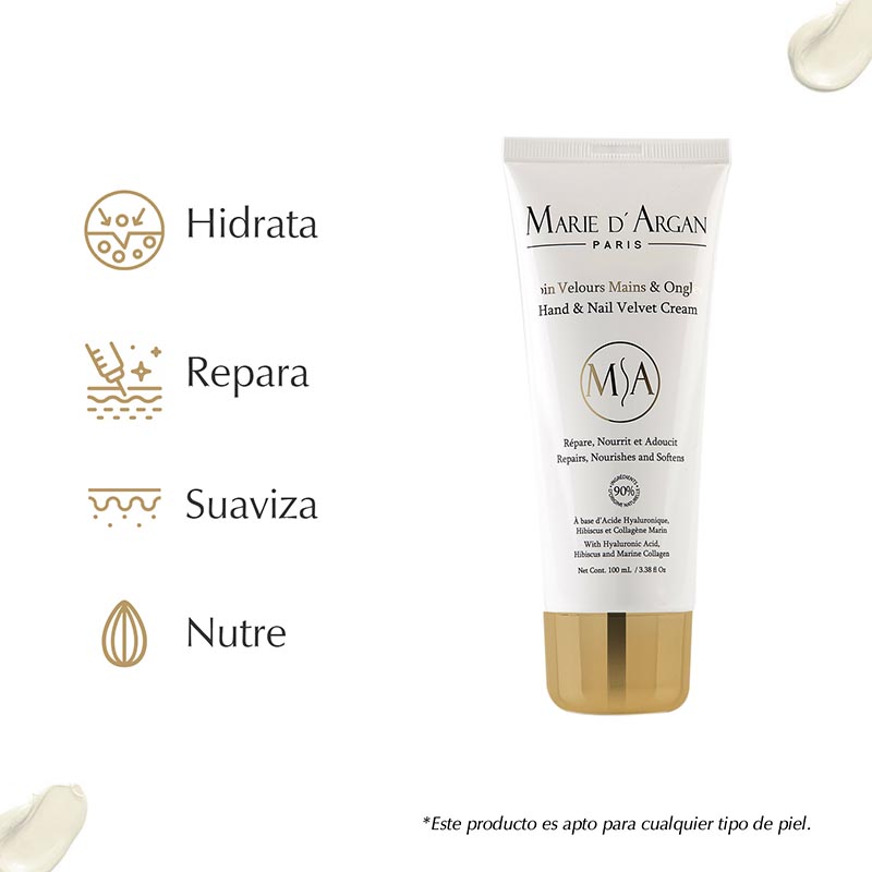  Crema Reparadora  De Manos Y Uñas  Acido Hialuronico Marie D´Argan