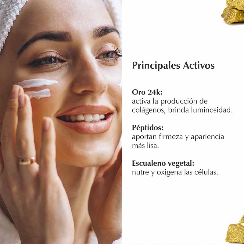  Crema Facial De Dia Oro 24 Kilates Hidratante  Rejuvenecedora Marie D´Argan
