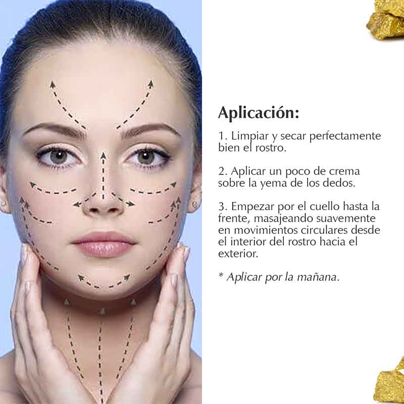  Crema Facial De Dia Oro 24 Kilates Hidratante  Rejuvenecedora Marie D´Argan