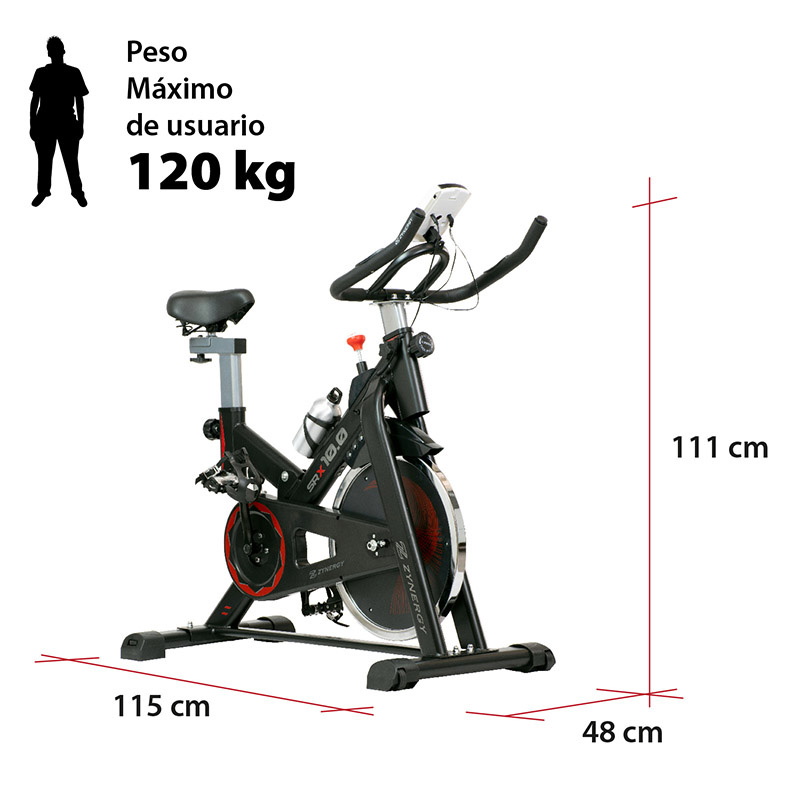 Bicicleta SpinBike Fija ZYNERGY 10kg Cardio