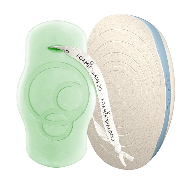 KIT SHAMPOO SOLIDO EN BARRA 80G ALOE VERA + JABONERA SUSTENTABLE FOAMIE