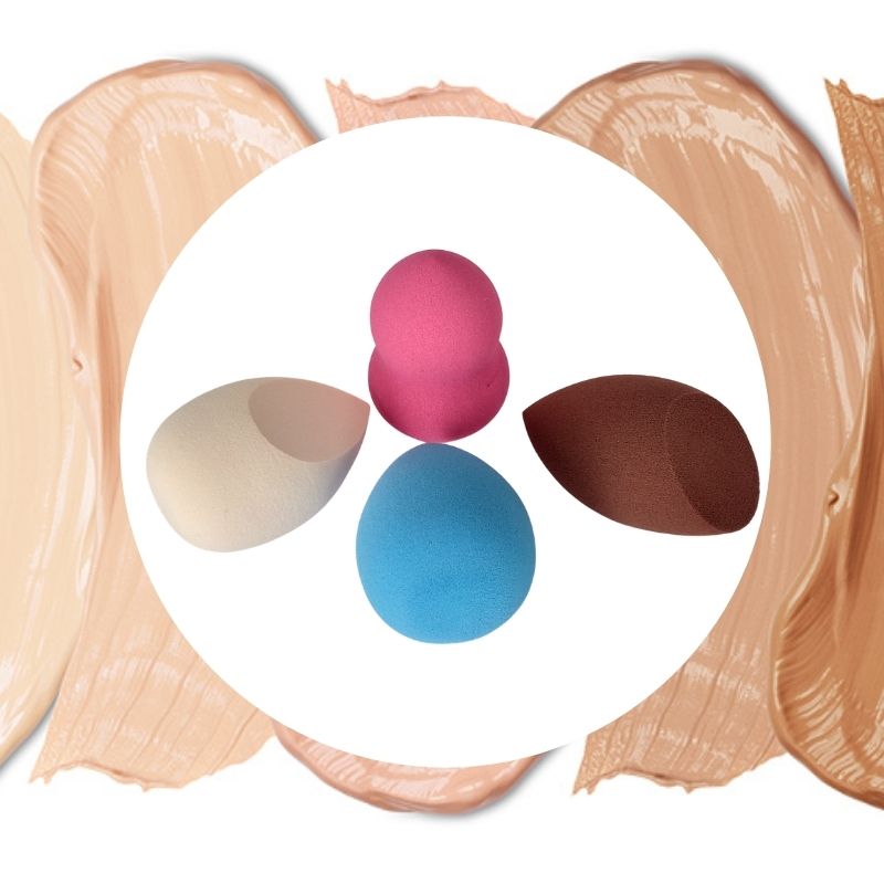 Set 4pz Esponjas Puff para Maquillaje, LBP, Aplicador/Mezclador, Ultra Suave -Multicolor