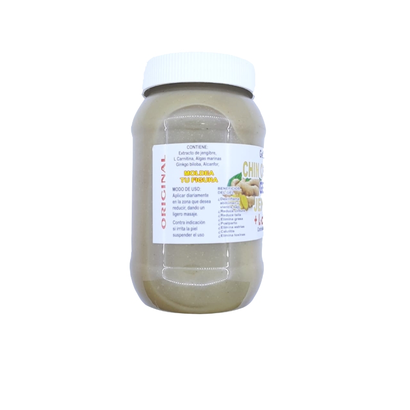 Chin Chu Pancha gel de jengibre + L-carnitina ayuda a quemar grasa corporal  500 g.