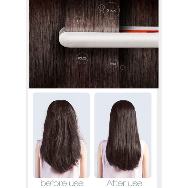 8 PACK, Mini Plancha Alaciadora de Cerámica para Cabello, LBP, Portátil, 17cm (6.7in) -Amarillo/Rosa/Blanco/Morado