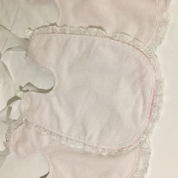 3 baberos de tela impermeable, cuadros Rose, MUUN
