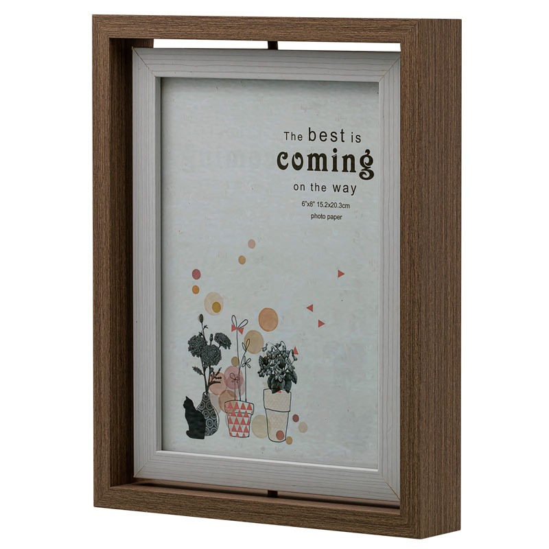 Portaretrato Madera Doble Vista Giratorio Diseño Hw225 6x8