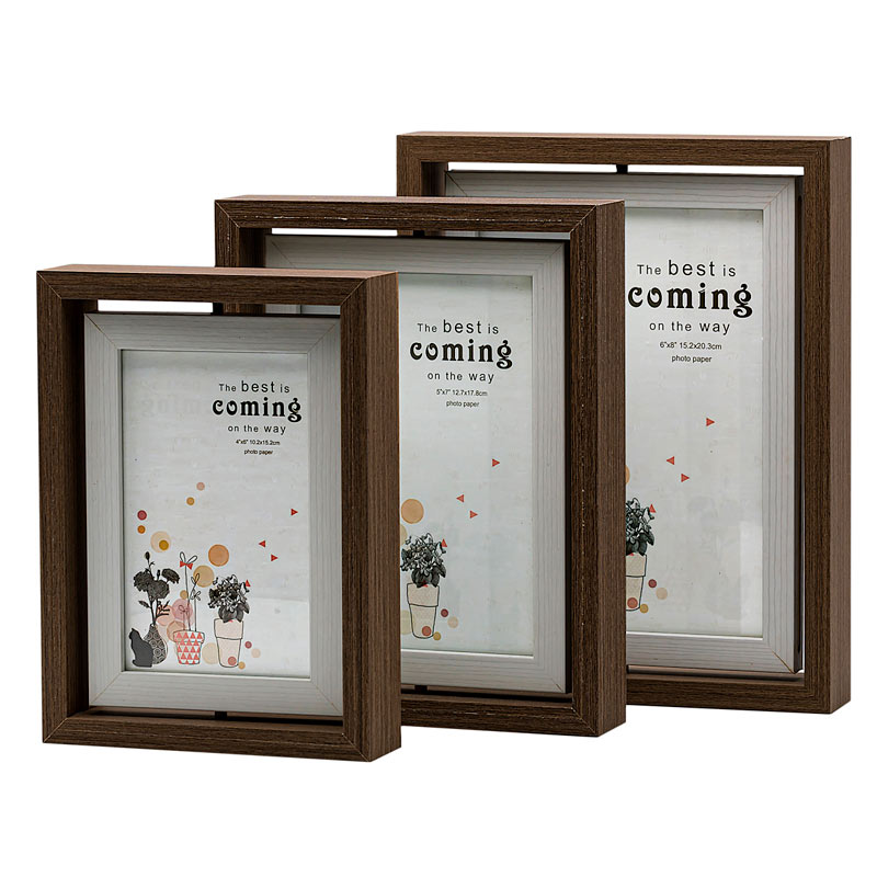 Portaretrato Madera Doble Vista Giratorio Diseño Hw225 6x8