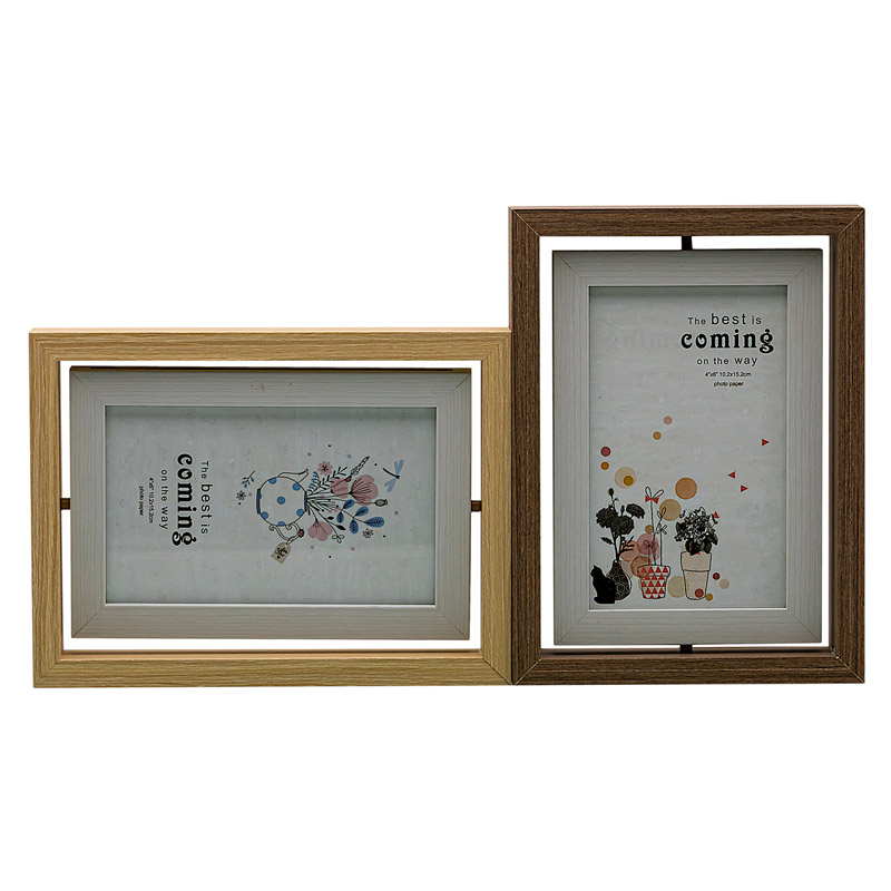 Portaretrato Madera Doble Vista Giratorio Diseño Hw225 6x8