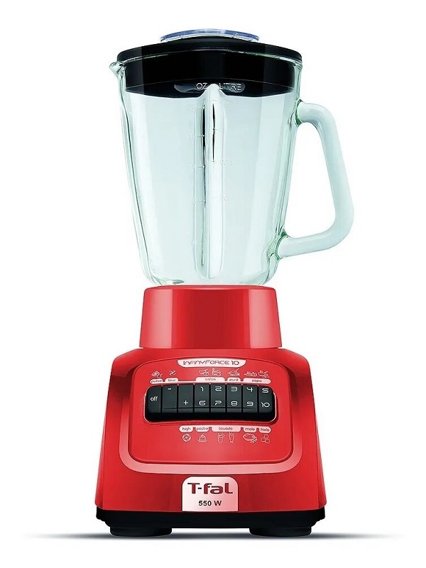 Licuadora T-Fal LN8105MX Infinyforce 10 Vel Vaso de Vidirio Roja