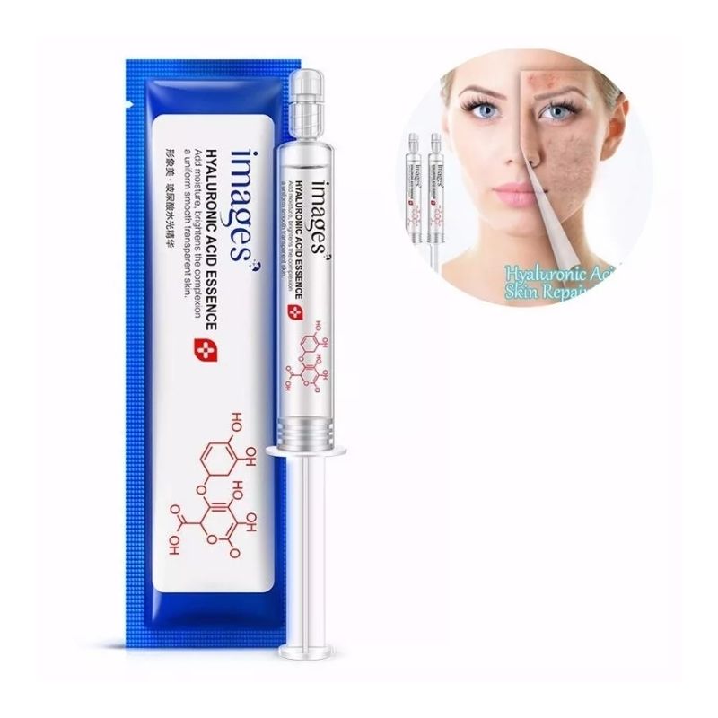 Esencia de Acido Hialuronico Images, Hidratante, Reparador y Rejuvenecedor de Piel, Ampolleta tipo Gel/Serum, Uso Tópico -10gr