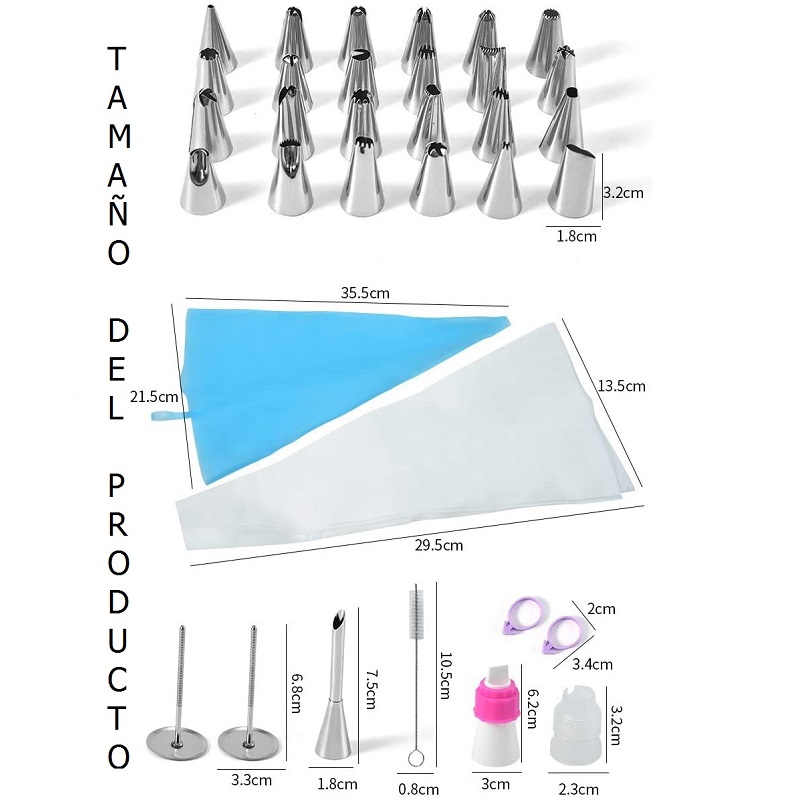 Kit Para Decoración, Repostería RYJ 35 Piezas.