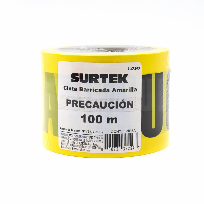 Cinta Precaucion Barricada 100m Surtek