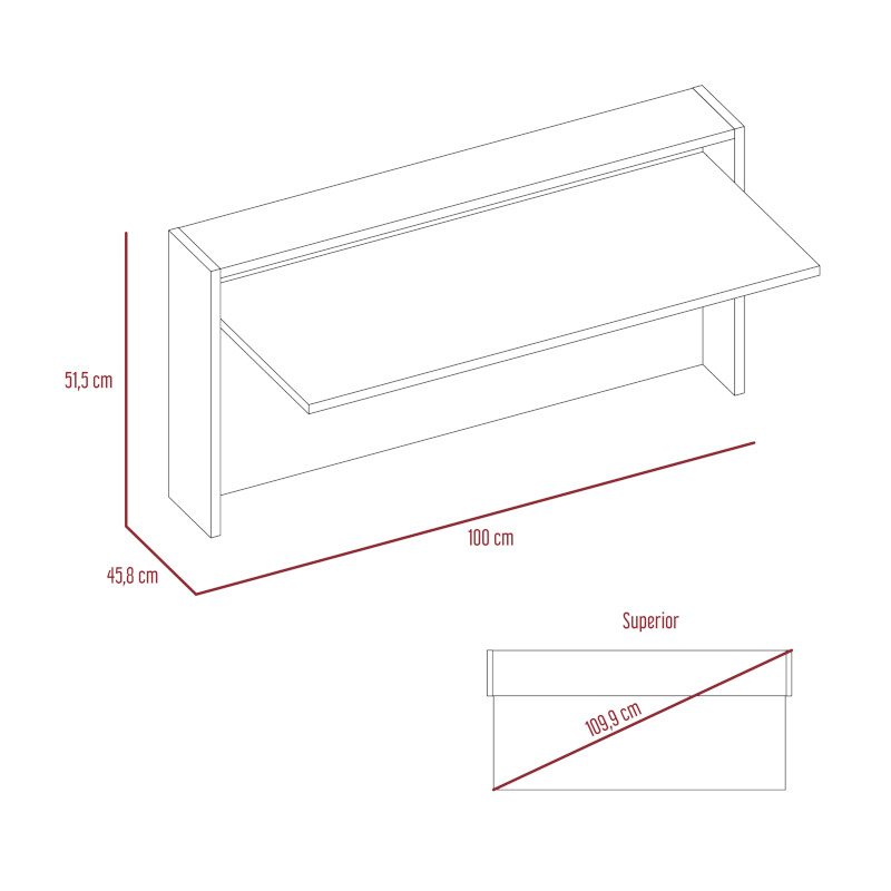 Escritorio London plegable Mrca Excelsior color Duna