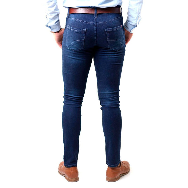  XIULAIQ Nuevos pantalones vaqueros de moda para hombre de  negocios Casual Stretch Slim Jeans Pantalones clásicos Pantalones de  mezclilla Hombre Negro Azul (color: A, tamaño: 40) : Ropa, Zapatos y Joyería