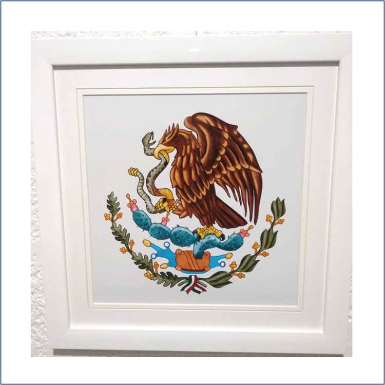 3 MARCOS TRICOLOR BANDERA DE MEXICO HERMOSOS, PASPARTU FRAMES