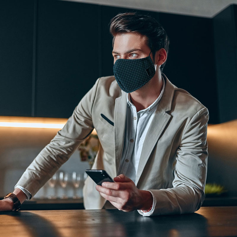 Cubrebocas SELECT 3 PZ ADULTO LICRA SALUDABLE AJUSTABLES gris