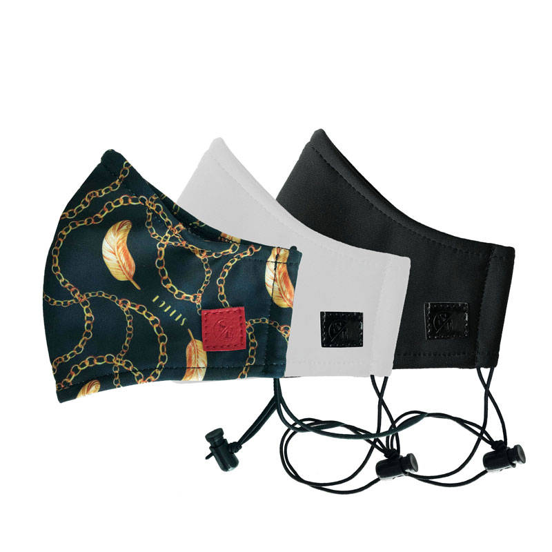 Cubrebocas SELECT 3 PZ ADULTO LICRA SALUDABLE AJUSTABLES cadenas dorado