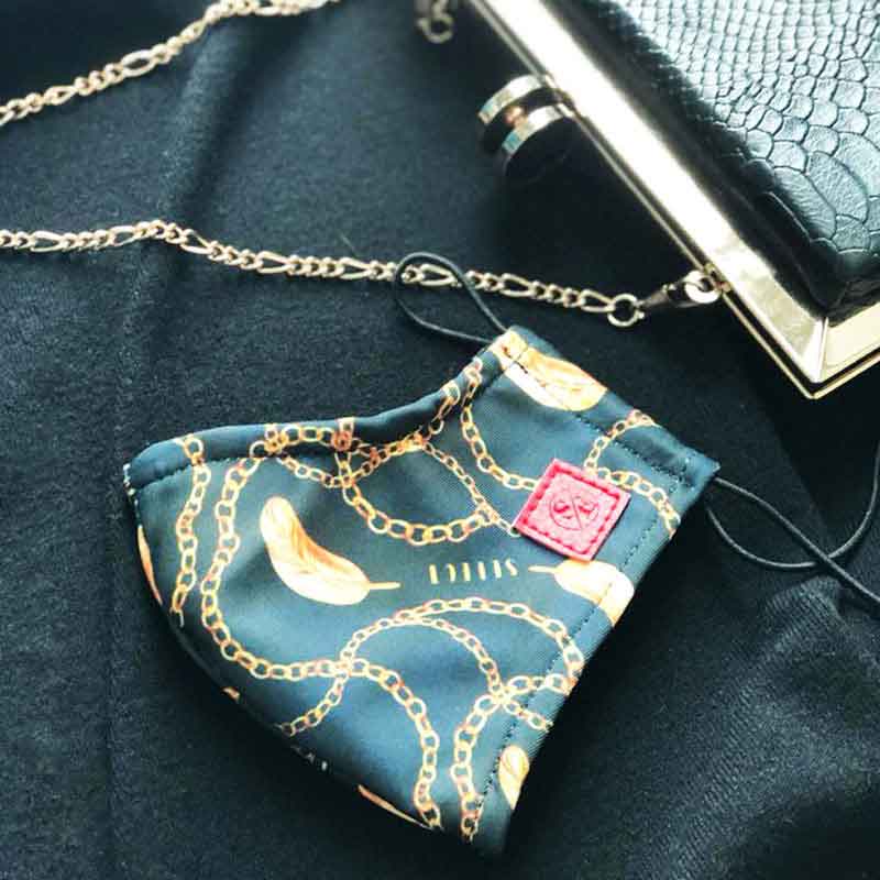 Cubrebocas SELECT 3 PZ ADULTO LICRA SALUDABLE AJUSTABLES cadenas dorado