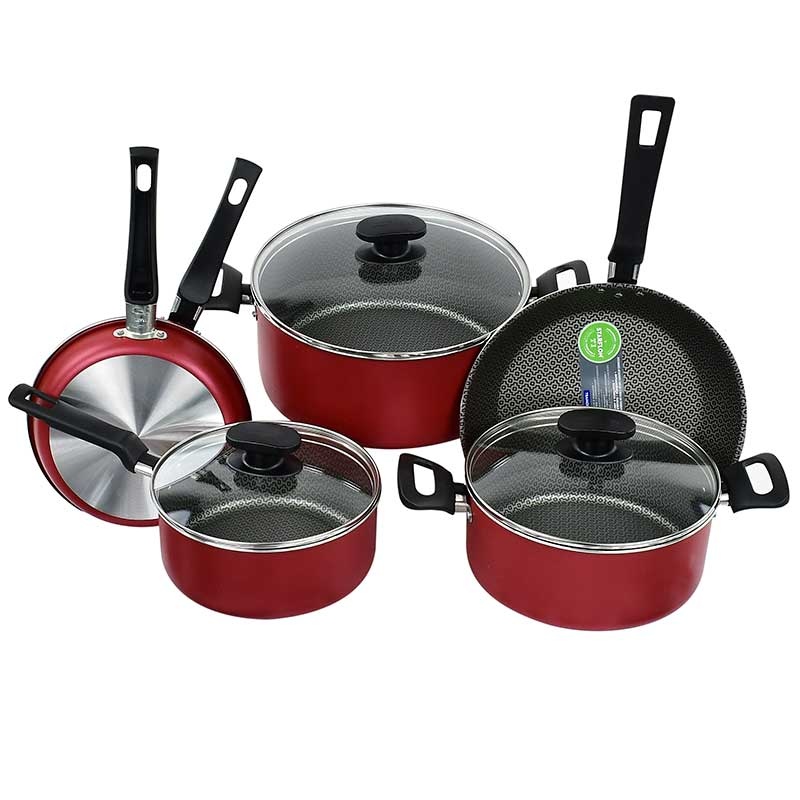 Batería de cocina Tramontina 20399779 roja cuchillos ollas de chef 38 piezas END4**