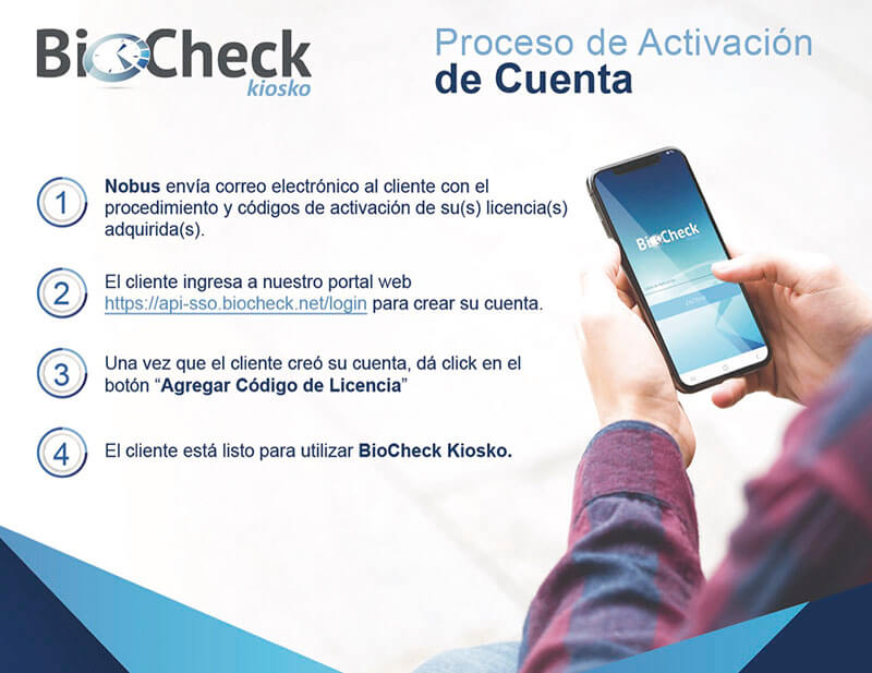 RELOJ CHECADOR BIOCHECK KIOSKO PARA 25 EMPLEADOS