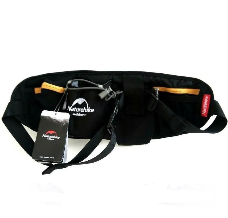 Cangurera Naturehike Ultraligera Porta Celular y Botella Negro