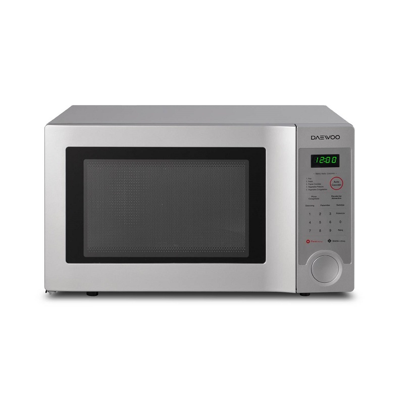 Horno Microondas Daewoo KOR-1N3AS 1.1 Pies Cúbicos 10 Niveles Plata