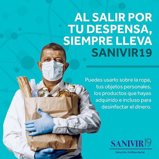10 Sanivir 19 40ml Mata 99.9% De Gérmenes Virus Y Bacterias