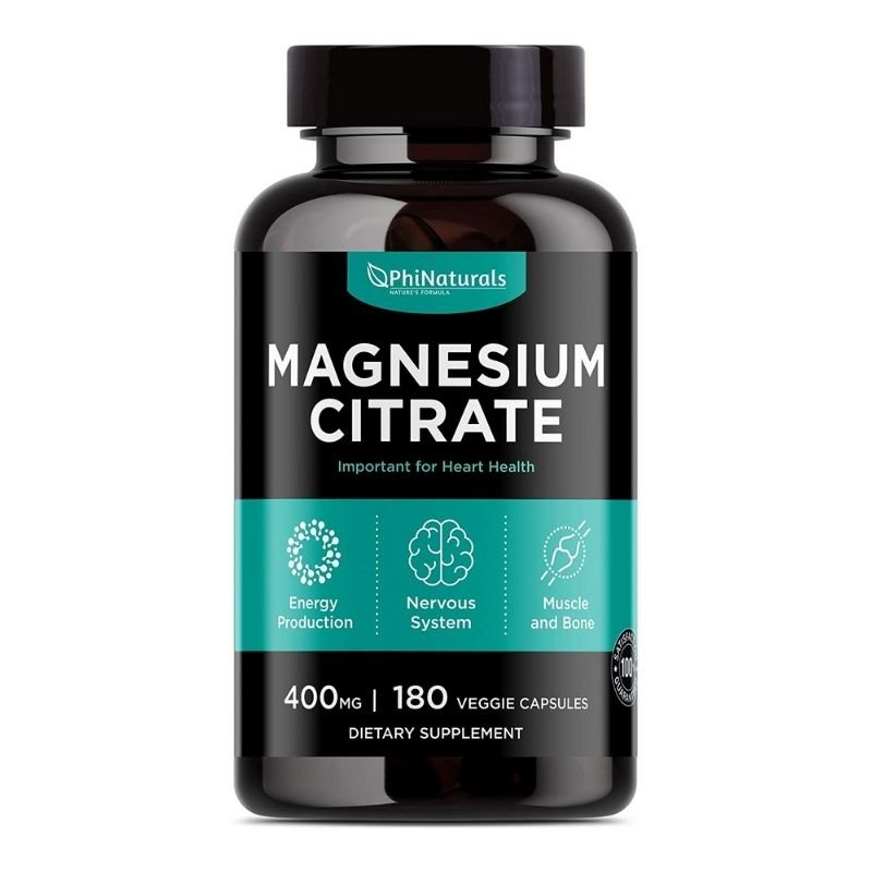 Citrato de Magnesio 400 mg 180 cápsulas PhiNaturals 