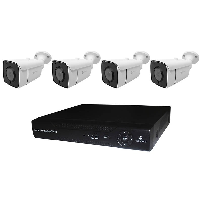 Kit Cctv Video Vigilancia 4 Cámaras IP HD 1080p 2 Megapixeles NVR Seguridad Circuito Cerrado