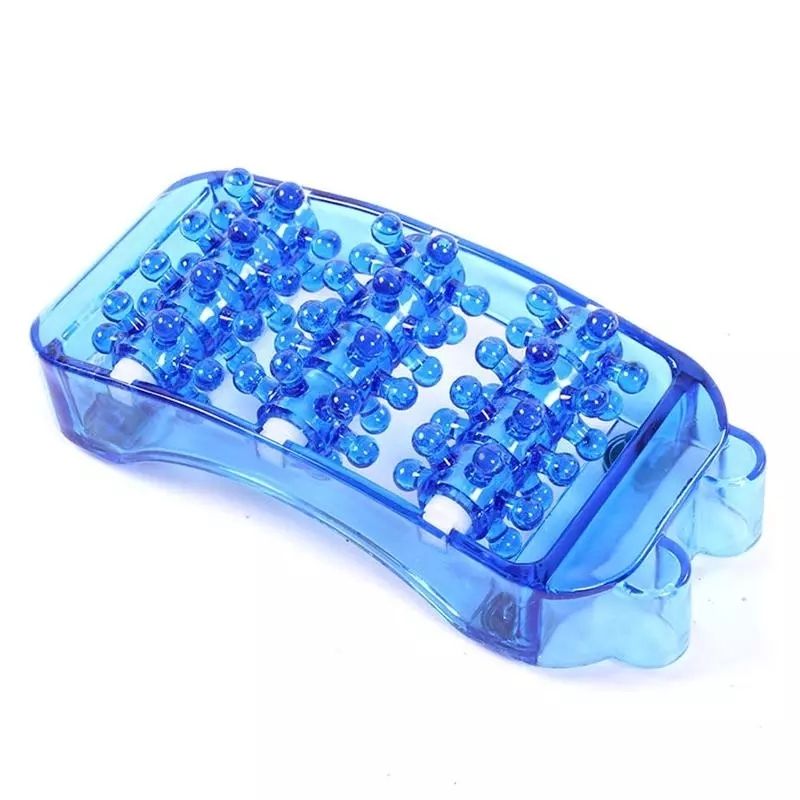 Masajeador para Pies, LBP, 3 Filas de Rodillos Giratorios, Plástico, 18cm (7in)-Azul