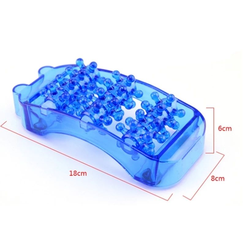 Masajeador para Pies, LBP, 3 Filas de Rodillos Giratorios, Plástico, 18cm (7in)-Azul