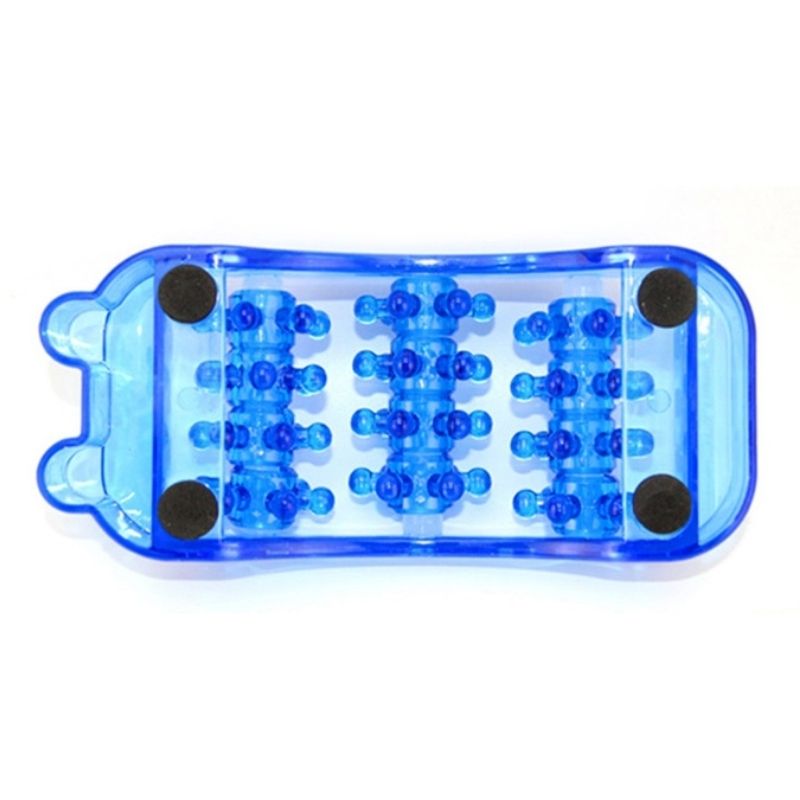 Masajeador para Pies, LBP, 3 Filas de Rodillos Giratorios, Plástico, 18cm (7in)-Azul