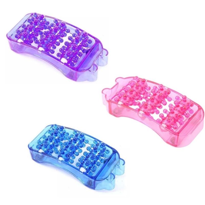 Masajeador para Pies, LBP, 3 Filas de Rodillos Giratorios, Plástico, 18cm (7in)-Azul