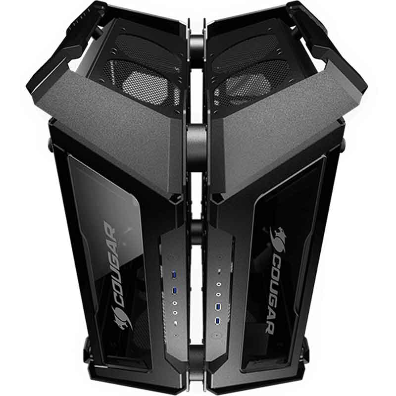 Gabinete Gamer COUGAR GEMINI X ATX Doble Torre Cristal Templado USB-C Negro 105LMT0001-00 