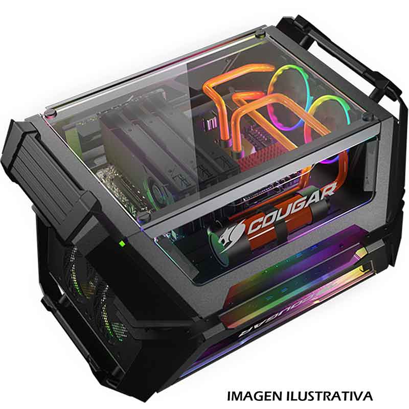 Gabinete Gamer COUGAR GEMINI X ATX Doble Torre Cristal Templado USB-C Negro 105LMT0001-00 