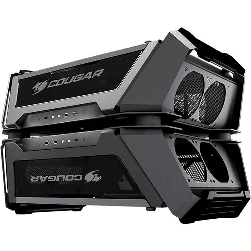 Gabinete Gamer COUGAR GEMINI X ATX Doble Torre Cristal Templado USB-C Negro 105LMT0001-00 