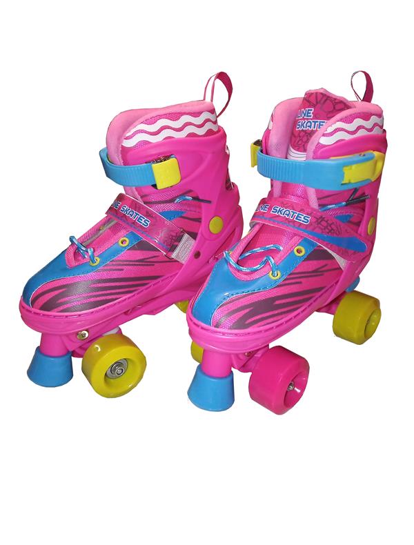 Patines Rosa Ajustables Ruedas Clásicas Talla M 23-26