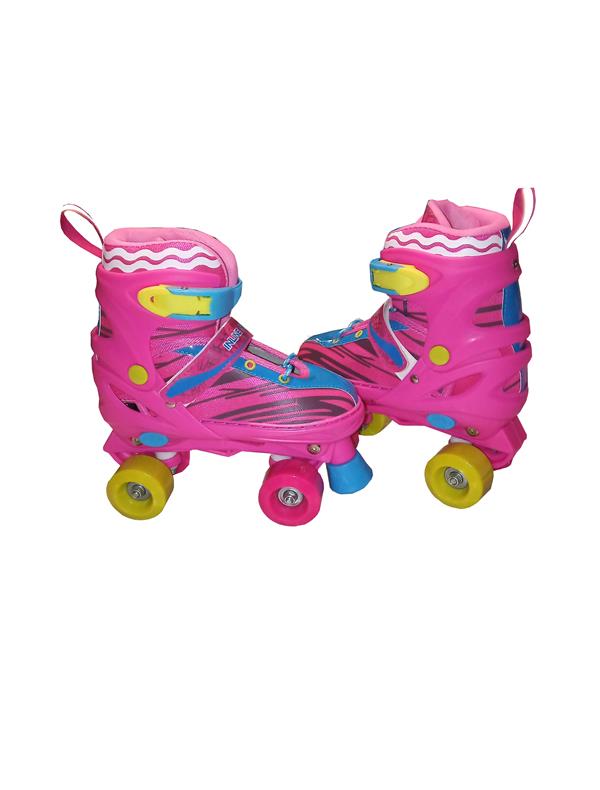 Patines Rosa Ajustables Ruedas Clásicas Talla M 23-26