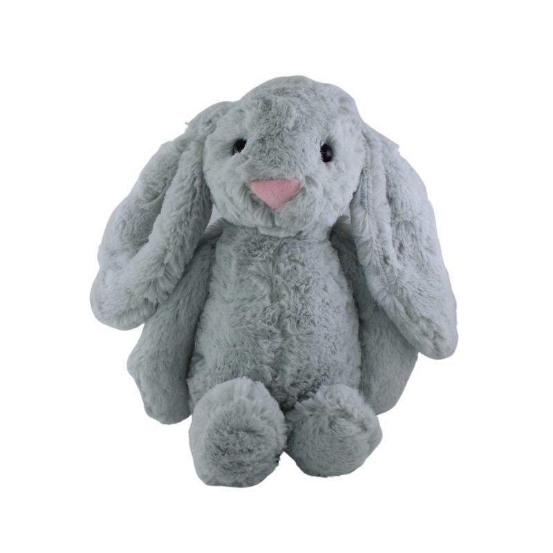 LBP Peluche Conejo, Suave, Color Beige, Blanco, Rosa, Gris, Conejito de Peluche con Orejas Largas, 36 cm (14in)