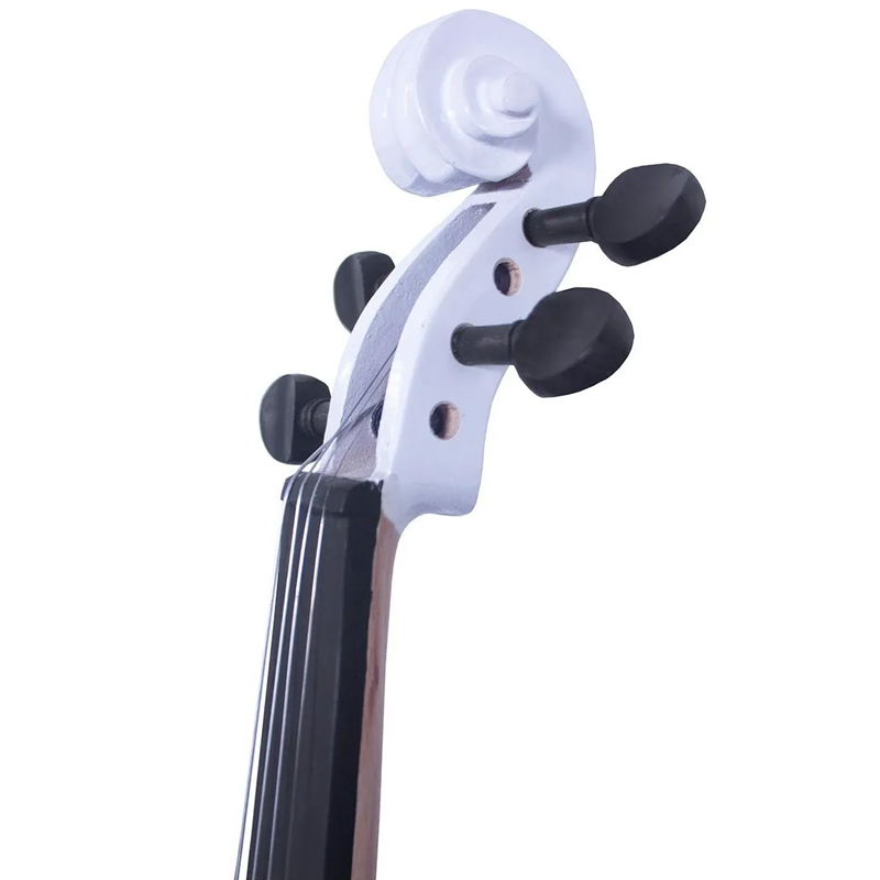 Violin Profesional  4/4 Principiante Blanco Incluye Cuerda Brea Estuche