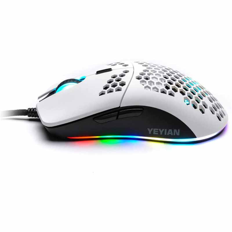 Mouse Gamer YEYIAN LINKS Series 3000 RGB 7200dpi 6 Botones Blanco YMG-24311 