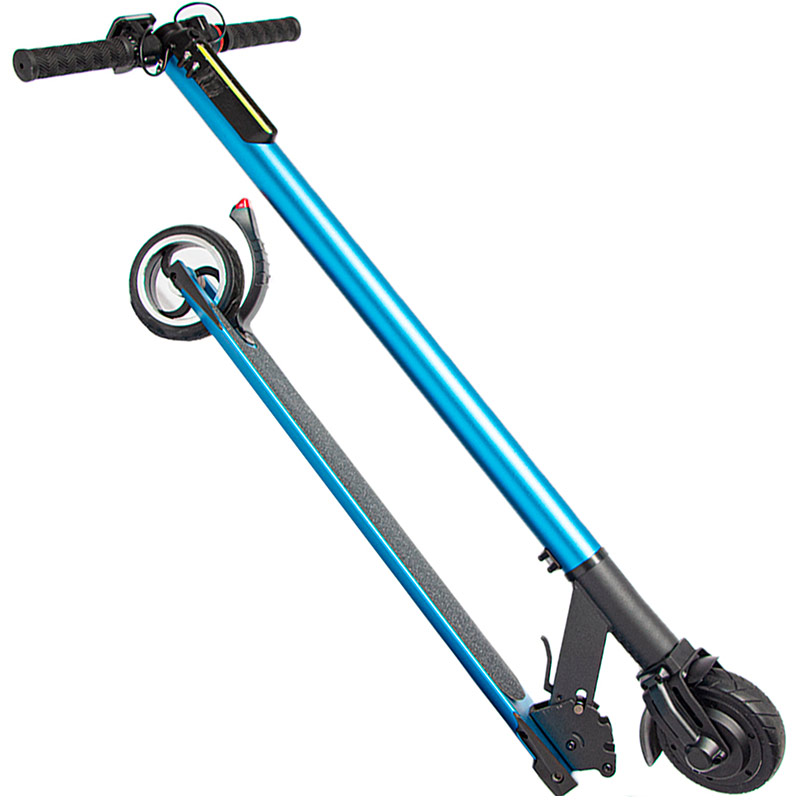 Scooter Electrico Plegable 23 km  3 Velocidades Luz Led Patin Azul Centurfit