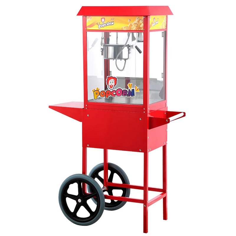 Máquina de palomitas de maíz de 8 onzas estilo cine con carrito antiguo  para hacer palomitas de maíz para el hogar, comercial Halloween, regalo de