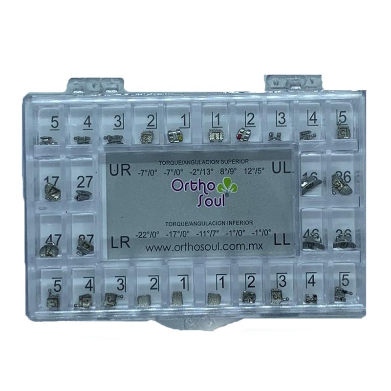 JUEGO DE BRACKETS MINI ROTH 0.022 C/G 3,4,5 CON TUBOS 6 Y 7 "ELEGANCE"