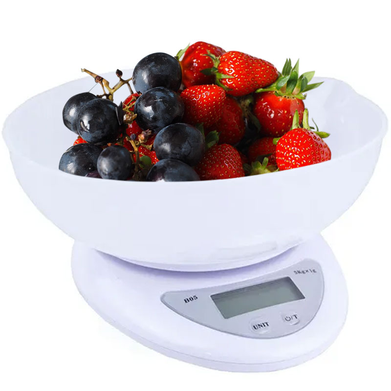 Bascula Digital 5 Kg Multiusos Gramera Para Cocina Con Tazon